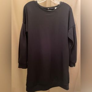 Black winter sweatshirt dress XL